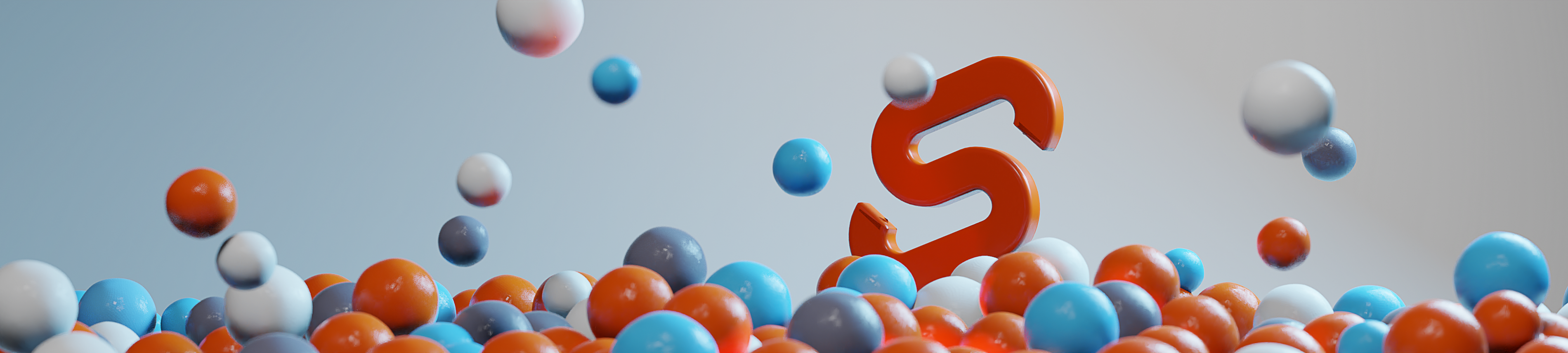 The Svelte logo in a ball pit